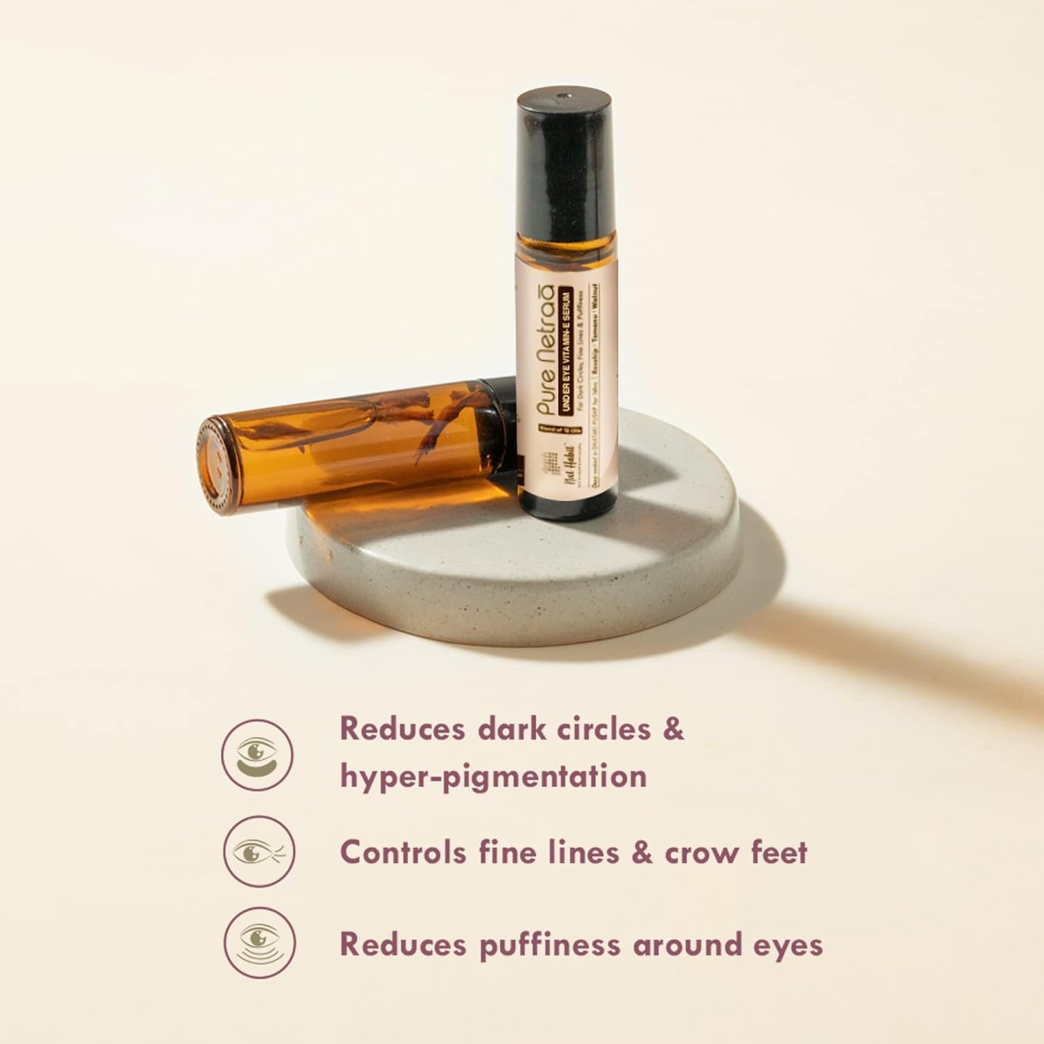 Nat Habit - Pure Netraa Under Eye Serum For Dark Circle & Puffiness Reduction With Vitamin C & Retinol 9.2ml