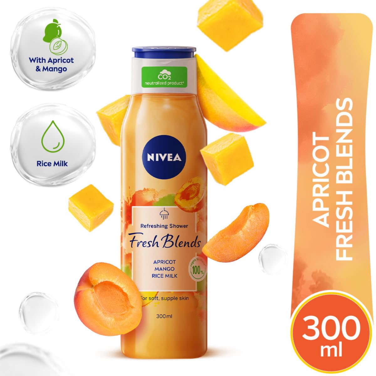 Nivea Fresh Blend Apricot Mango Rice Milk Shower Gel 300ml