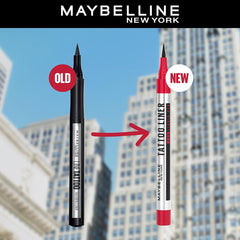 Maybelline - New York High Impact Tattoo Pen Liner, Lasts Up To 48H - Black, Water & Smudge-proof