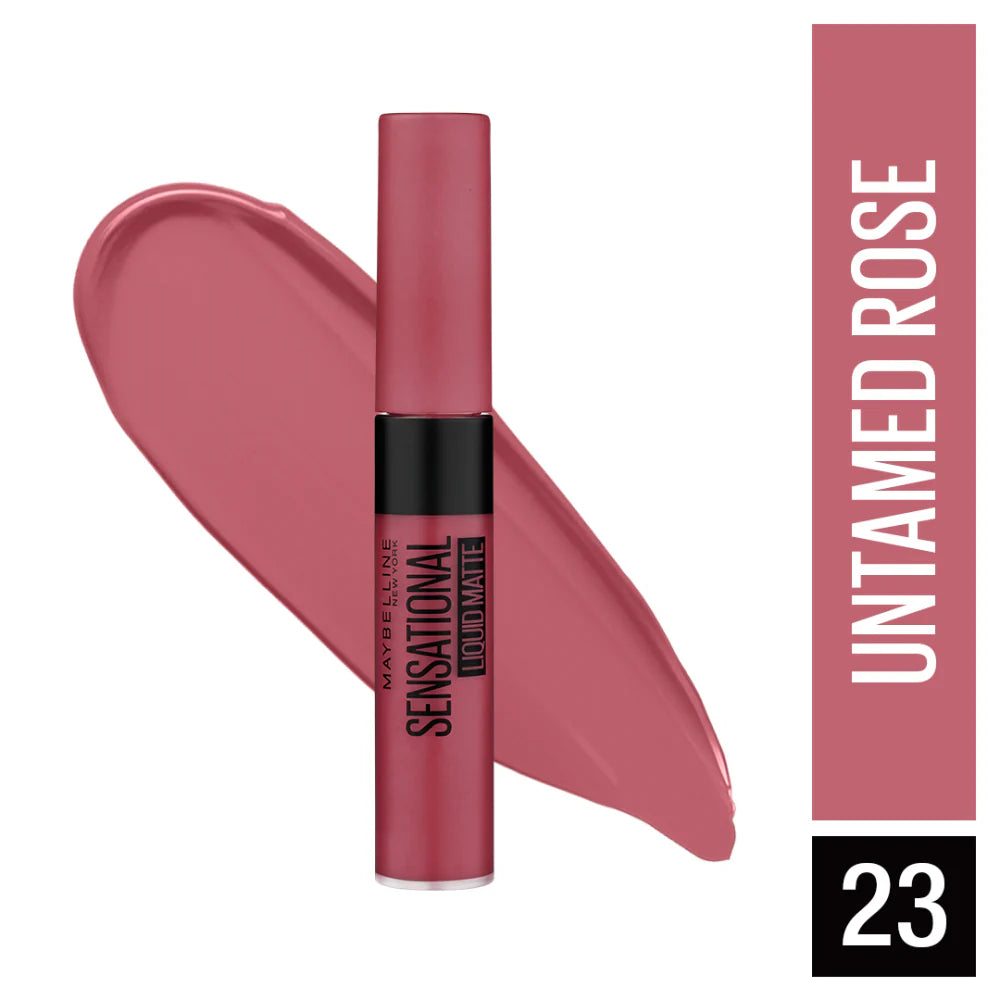 Maybelline - New York Sensational Liquid Matte Lipstick, Weightless Comfort - 23 Untamed Rose 7ml