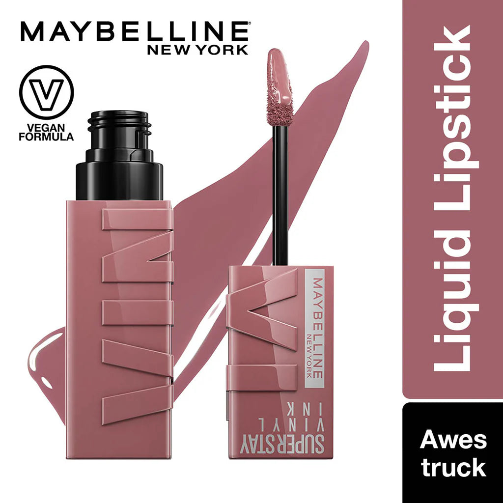 Maybelline - New York Super Stay Vinyl Ink Liquid Lipstick, Instant Shine Lasts Up To 16H - Awestruck 4.2ml