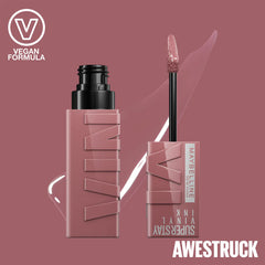 Maybelline - New York Super Stay Vinyl Ink Liquid Lipstick, Instant Shine Lasts Up To 16H - Awestruck 4.2ml