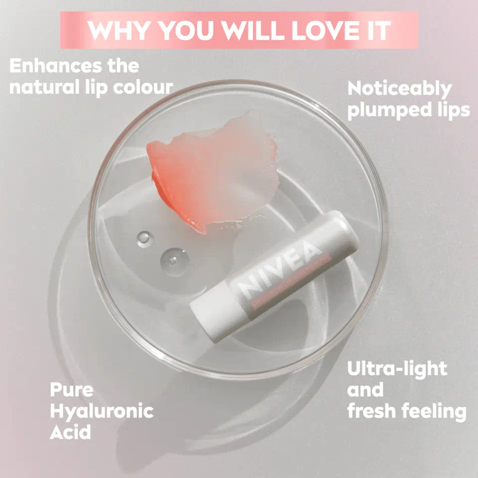 Nivea - Hyaluron Lip Balm Moisture Plus Rosé 5.2g