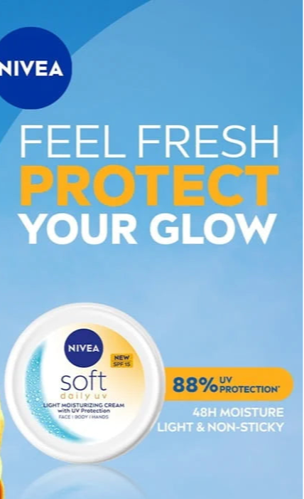 NIVEA Soft Daily UV Light Moisturising Cream with SPF-15 100ml