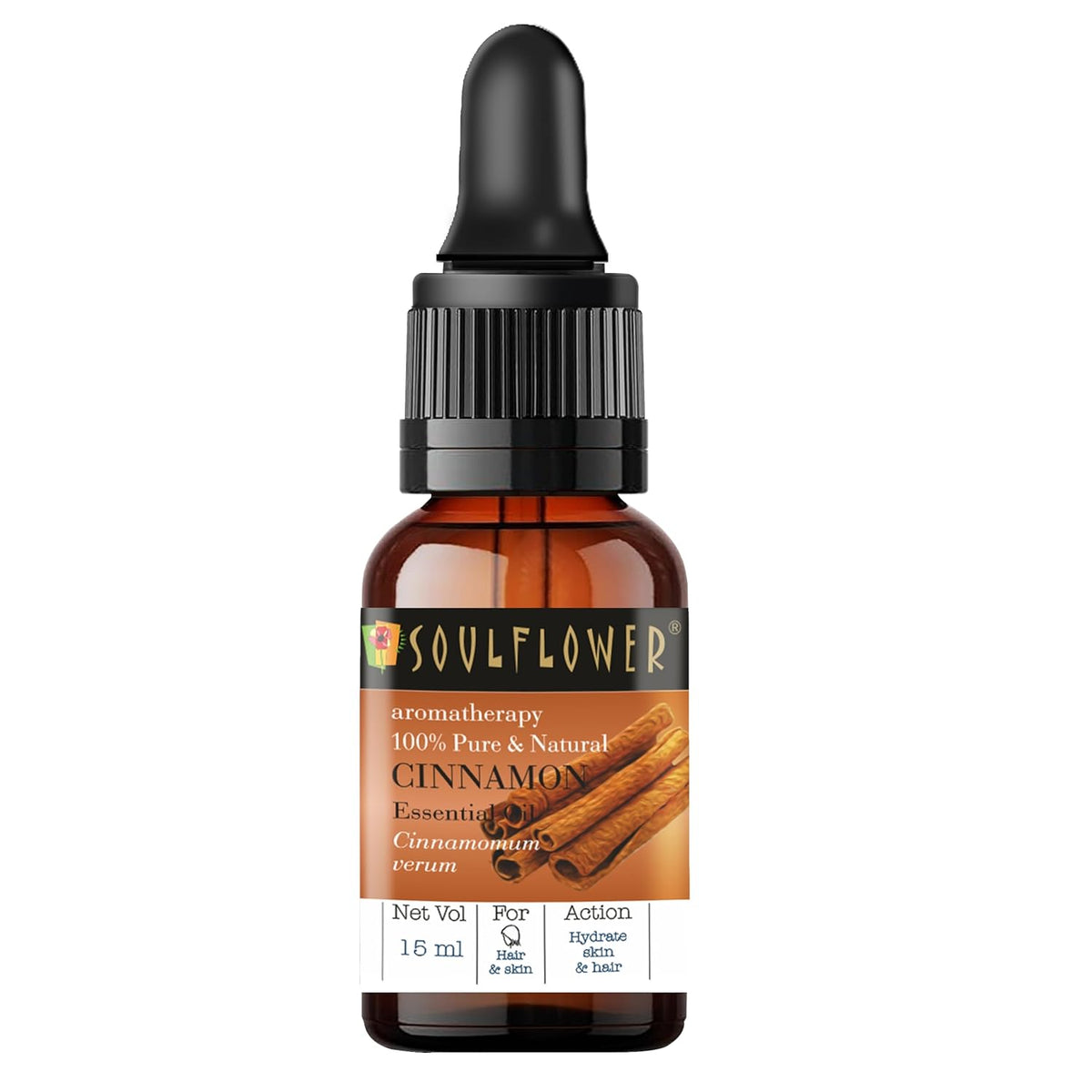 SoulFlower - Cinnamon Essential Oil | Musky & Earthy 15ml