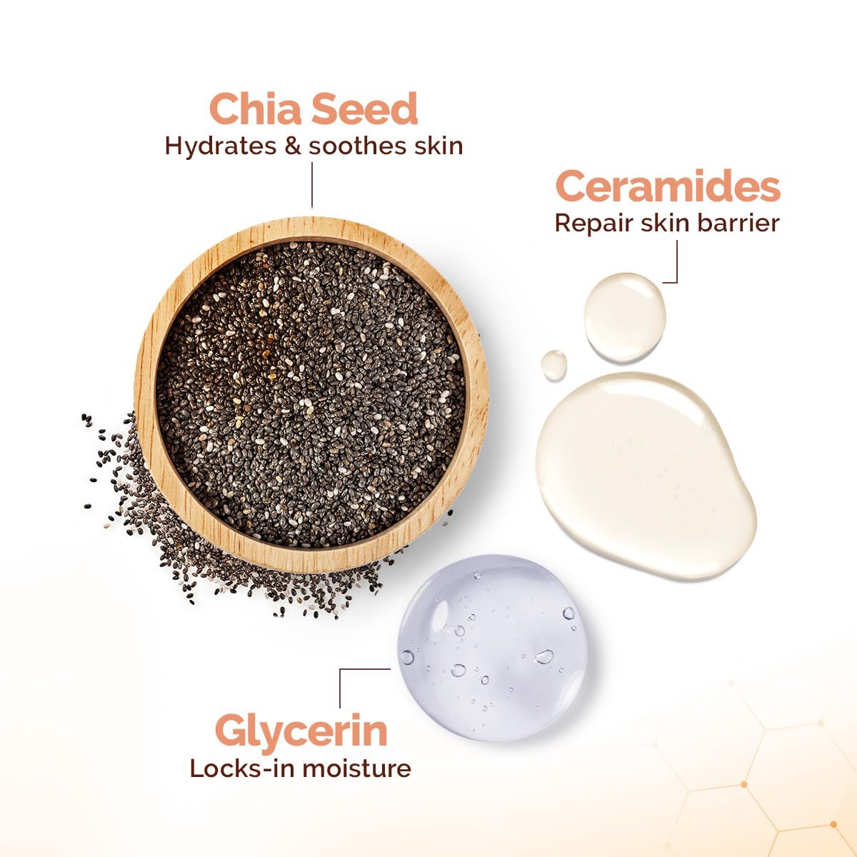 Mamaearth - Chia Oil-Free Face Wash with Chia Seed & Ceramides for Hydrated Glow 100ml