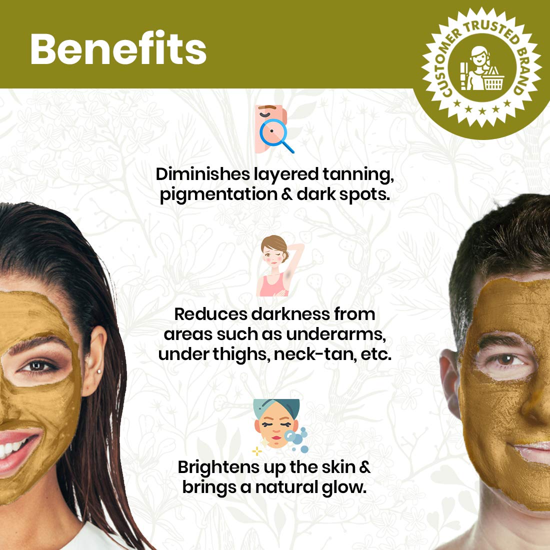 TNW - The Natural Wash De-Tan & D-Pigmentation Face Pack to Remove Dark Spots and Tanning 120g