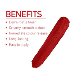 MyGlamm - LIT Creamy Matte Lipstick-Bloody Mary 3.7g