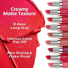 Mamaearth - Creamy Matte Long Stay Lipstick with Murumuru Butter & Vitamin E 4.2g Shade 07 Pillow Nude