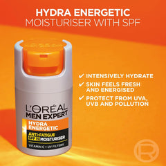 L’Oréal Men Expert - Hydra Energetic SPF15 Moisturiser 50ml