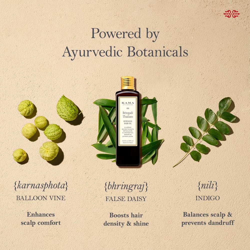 Kama Ayurveda - Unisex Bringadi Thailam Intensive Hair Treatment Oil 50ml