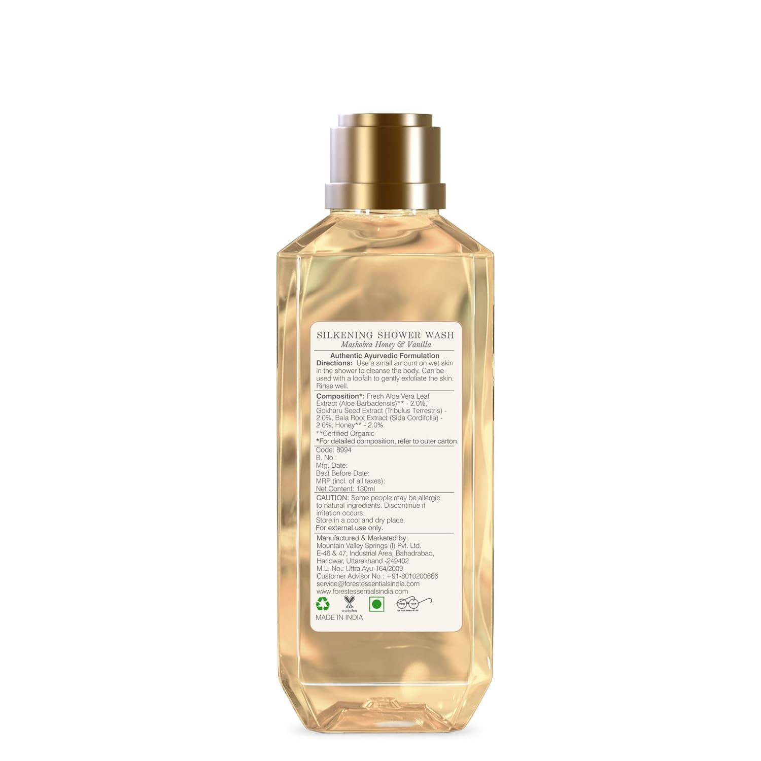 Forest Essentials - Mashobra Honey & Vanilla Silkening Shower Wash 130ml