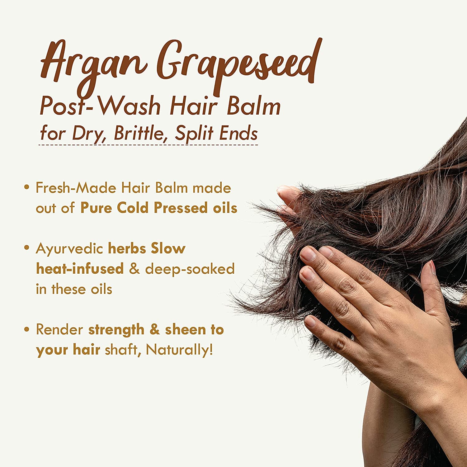 Nat Habit - Green Infused Post-Wash Hair Balm Argan Grapeseed 25ml