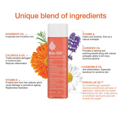 Bio Oil - Original Face & Body Oil Suitable for Scars Stretch Mark Ageing Uneven Skin Tone Acne Scar Removal Pigmentation & Dark Spot 200 ml