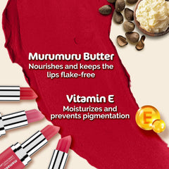 Mamaearth - Creamy Matte Long Stay Lipstick with Murumuru Butter & Vitamin E 4.2g Shade 07 Pillow Nude
