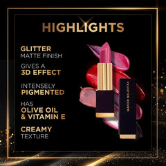 MyGlamm - Manish Malhotra Starlight Glitter Lipstick - Shade No. 1 Enchantress