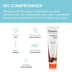 Toothpaste tube with cinnamon flavor, Himalaya Botanique Complete Care, fluoride-free