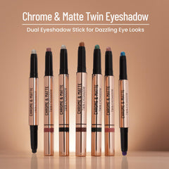 Swiss Beauty Chrome & Matte Twin Eyeshadow  Shade No. 03 Cinnamon Crush