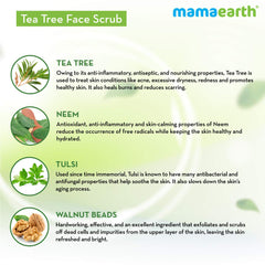 Mamaearth - Tea Tree Face Scrub with Tea Tree and Neem for Skin Purification 100g