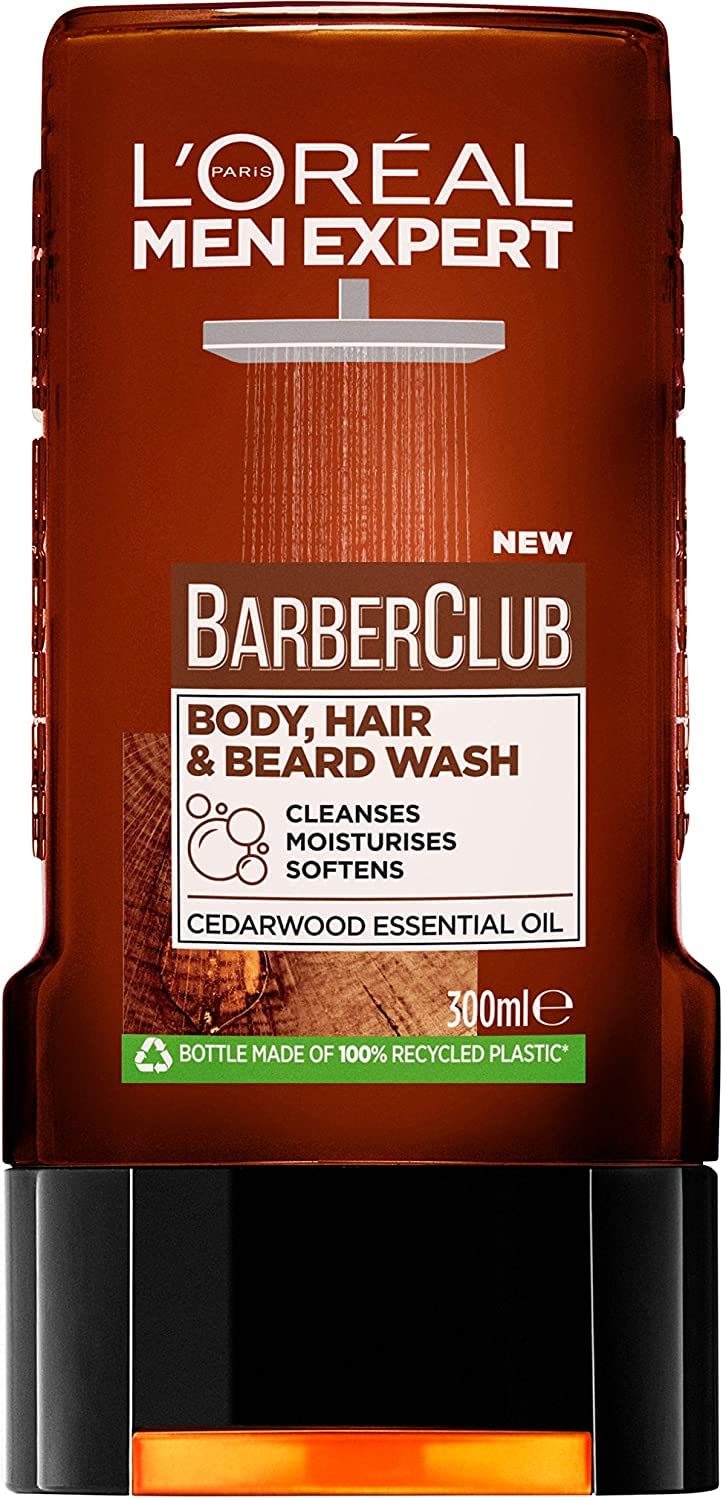L’Oréal Men Expert - Barber Club Body, Hair & Beard Wash With Cedarwood Essential Oil 300ml