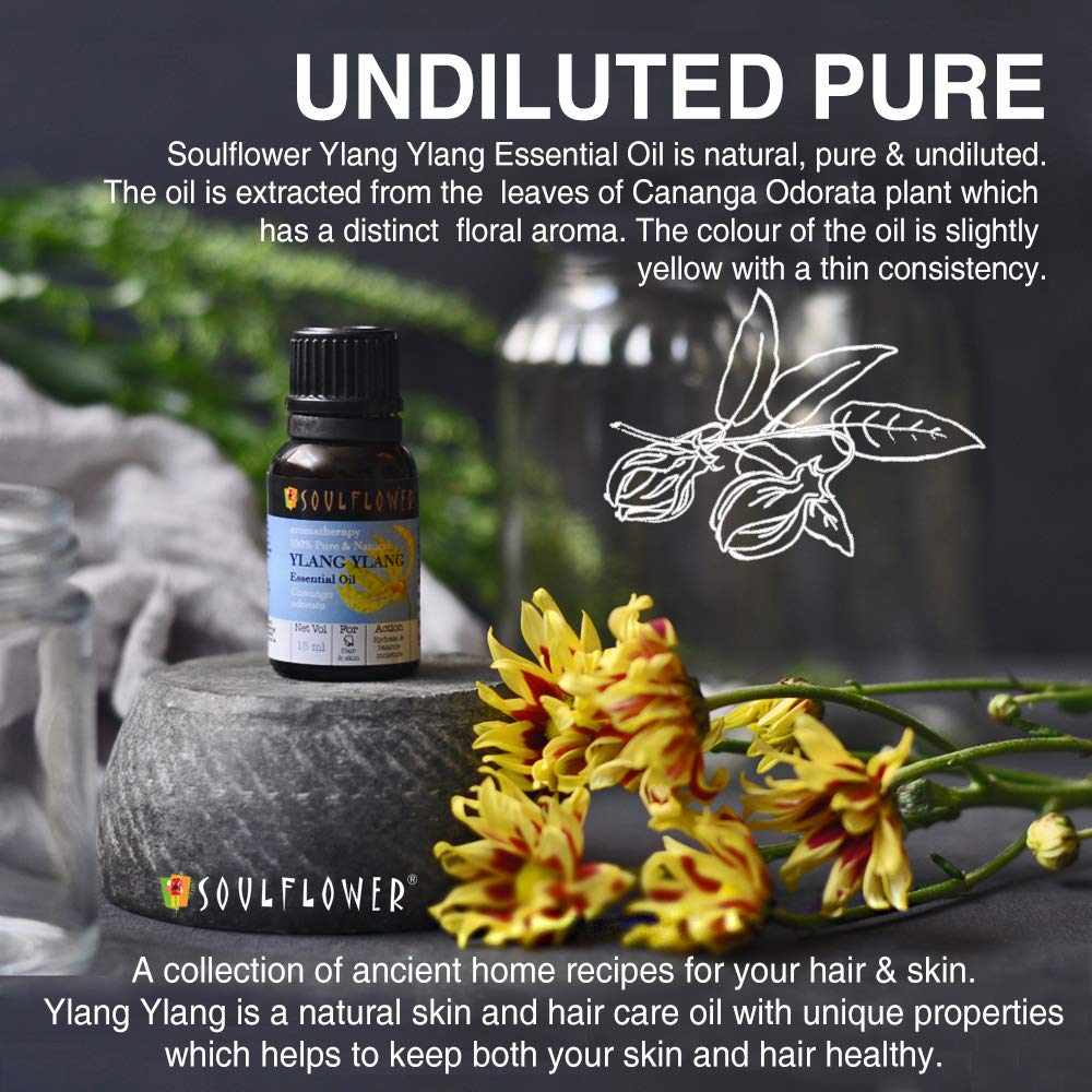 SoulFlower - Ylang Ylang Essential Oil for Thick Hair 15ml