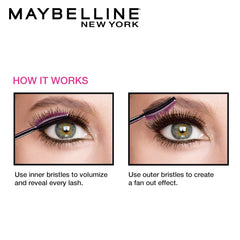 Maybelline - New York Mascara, No-clumping, Fanning Brush, Waterproof, Lash Sensational, Black 10ml