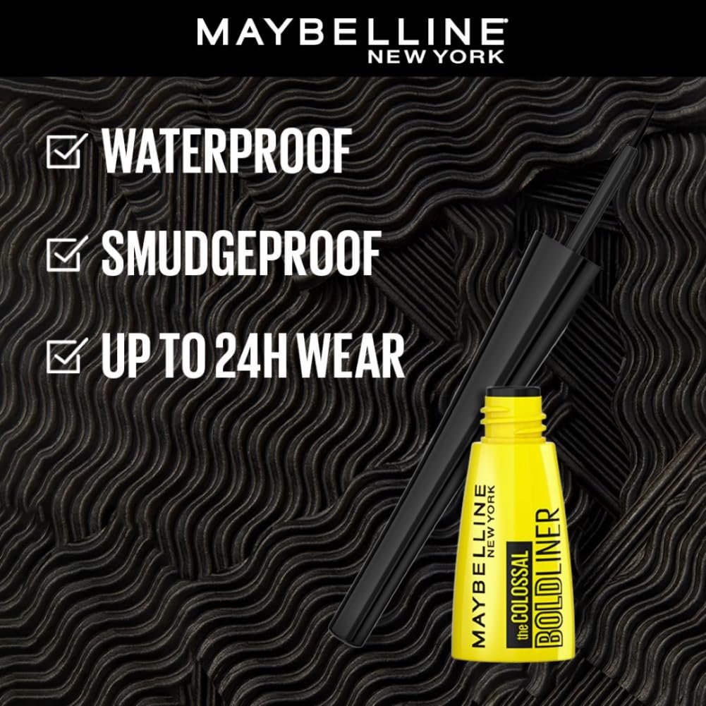 Maybelline - New York Colossal Bold Eyeliner, Black, 3ml, Waterproof, Matte Finish
