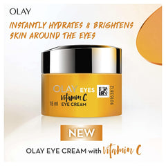 Olay Vitamin C Eye Cream-Hydrate & Brighten Under Eyes with Vitamin B3 & Niacinamide- 15ml