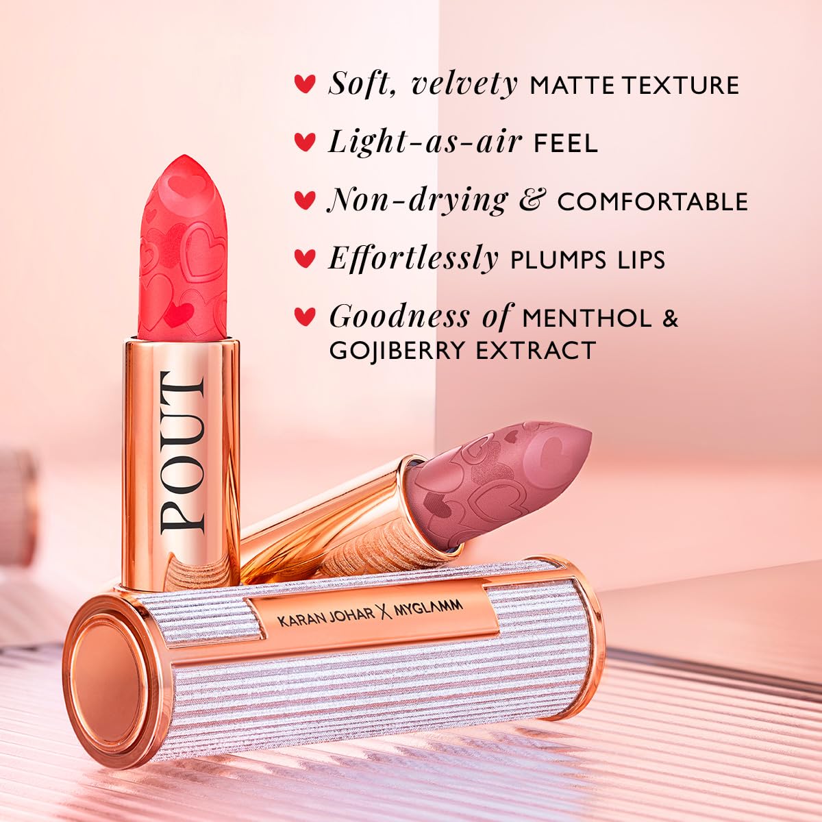 MyGlamm - Pout By Karan Johar Intense Matte Plumping Lipstick - Controversial Pout 4g
