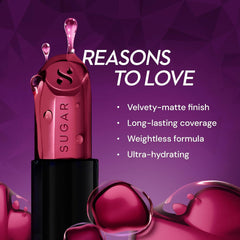 Sugar - Glide Peptide Serum Lipstick with Vitamin E |1 Swipe Full Coverage - 05 Parisian Pink 4.2g