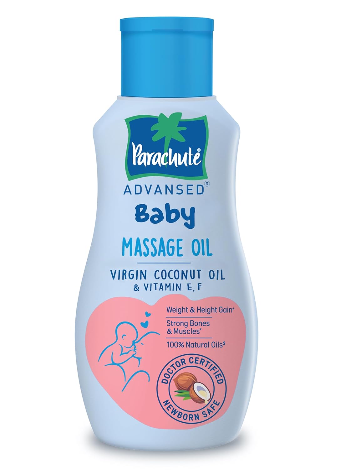 Parachute Advansed Baby Massage Oil with 100% Virgin Coconut Oil & Vitamins E & F - 200ml