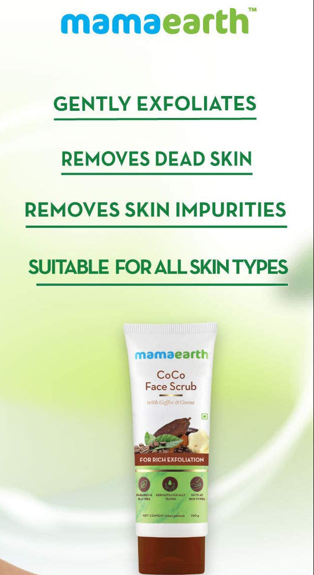 Mamaearth - CoCo Face Scrub with Coffee and Cocoa for Rich Exfoliation 100g