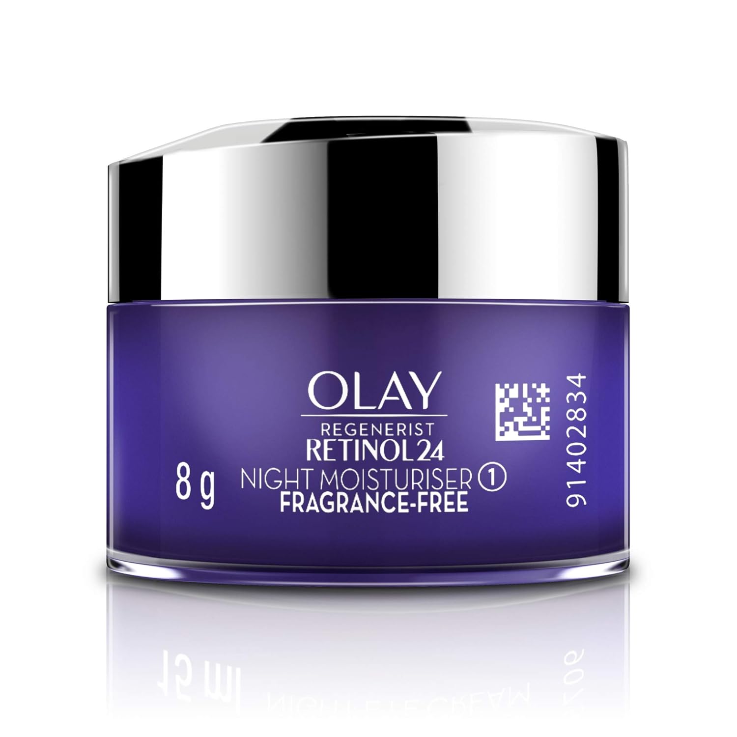 Olay Night Cream Mini: Regenerist Retinol 24 Moisturiser for hydrated plump smooth skin 8g