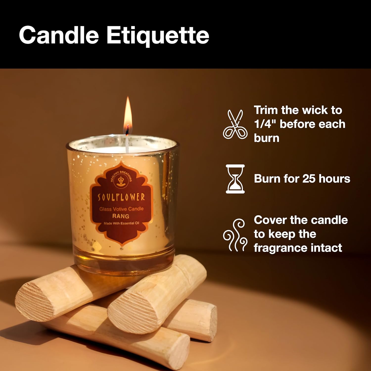 SoulFlower - Soulflower Glass Votive Candle Rang