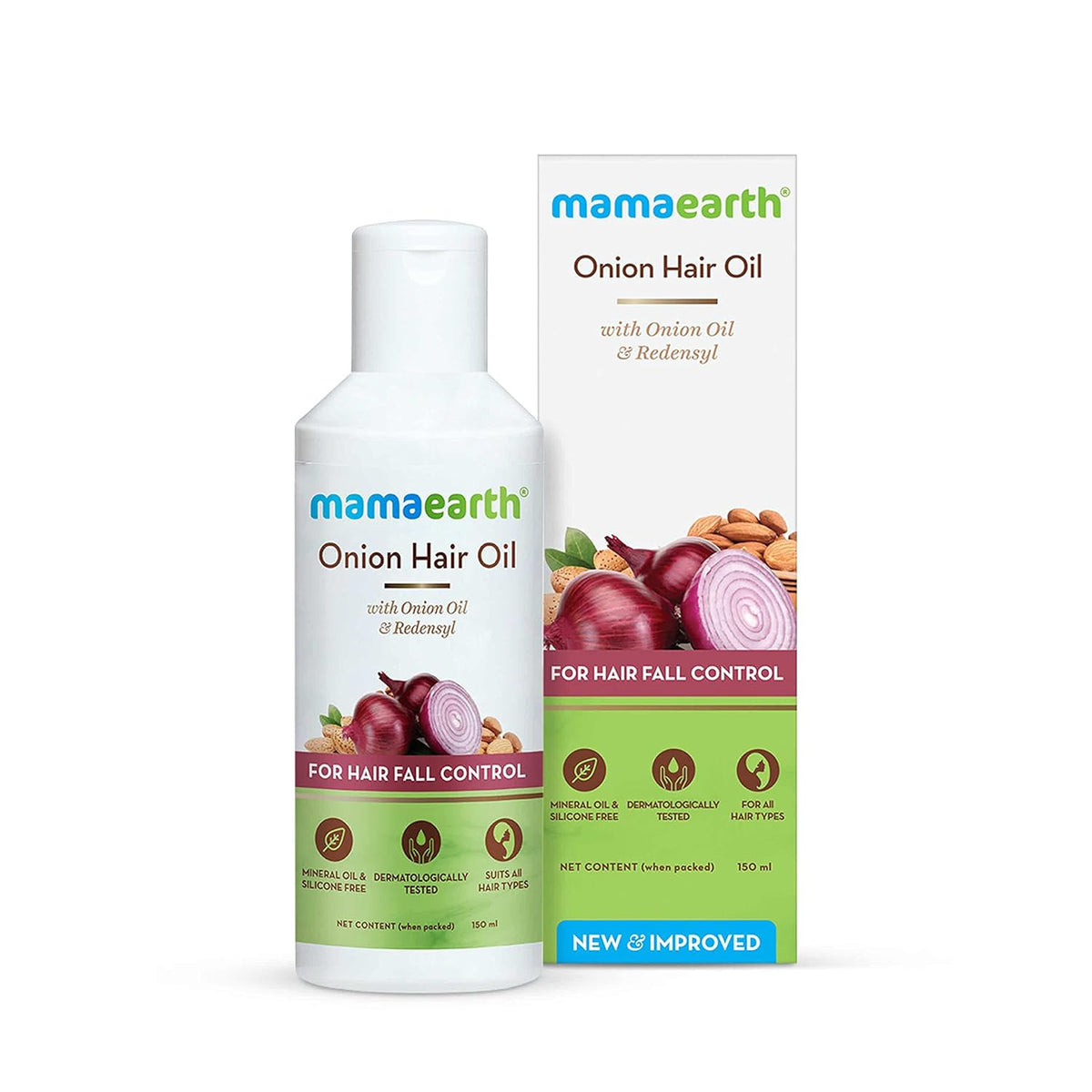 Mamaearth - Onion Hair Oil with Onion Oil & Redensyl for Hair Fall Control - 150 ml