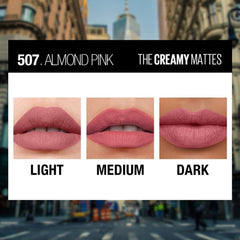 Maybelline - New York Color Sensational Creamy Matte Lipstick, 507 Almond Pink 3.9g