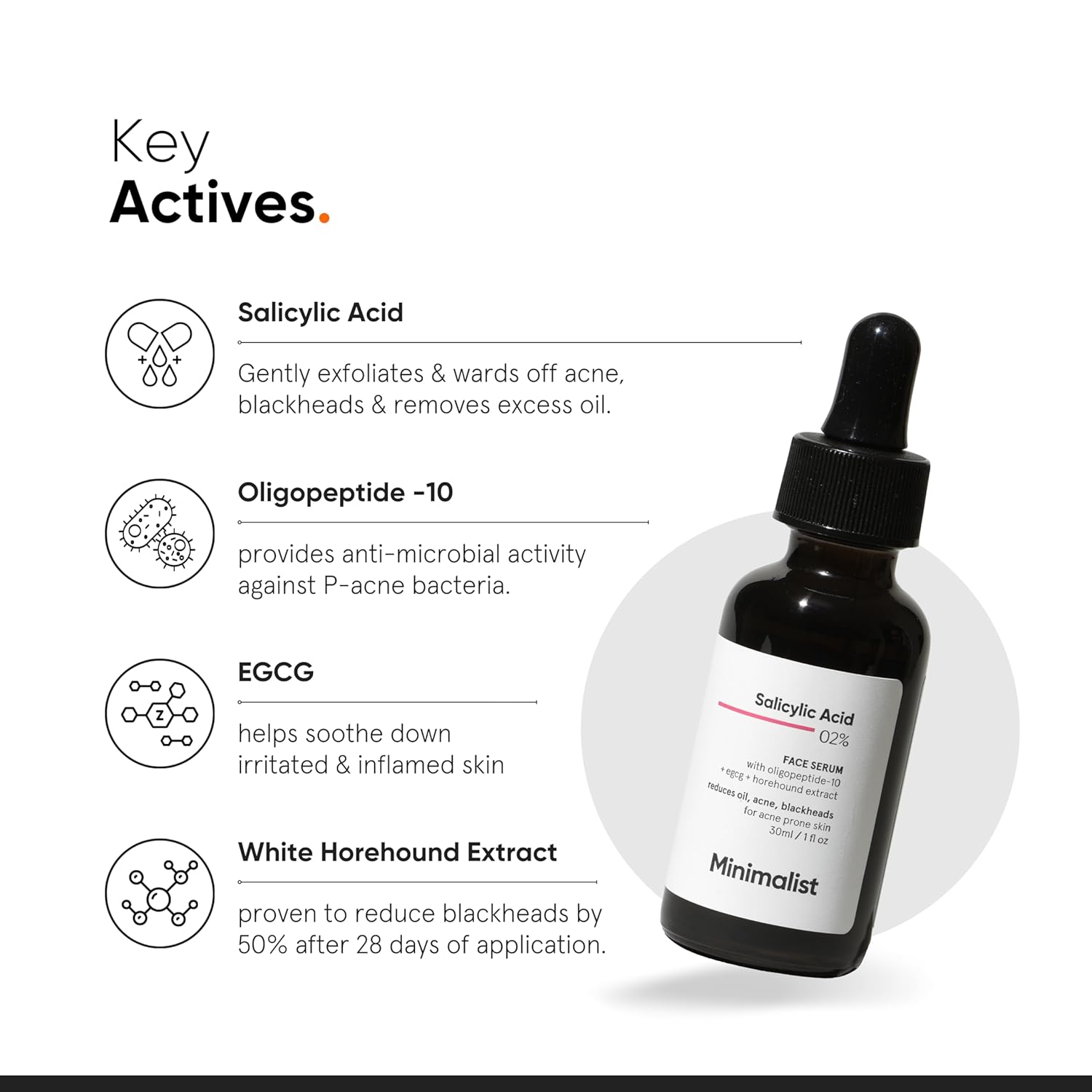 Minimalist - Salicylic Acid 2% Face Serum for Oil Control & Acne free skin 10ml