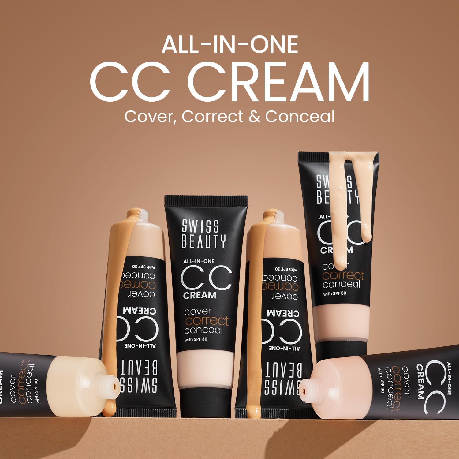 Swiss Beauty - All-In-One CC Cream Caramel Beige Shade No. 6