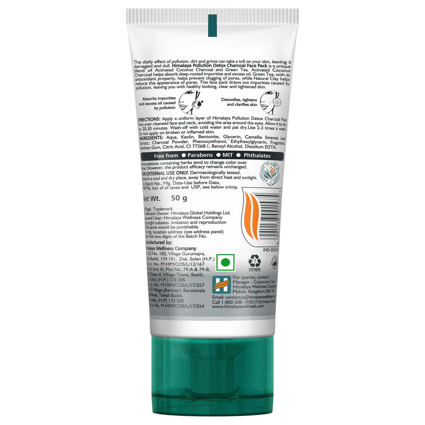 Himalaya - Pollution Detox Charcoal Face Pack 50g