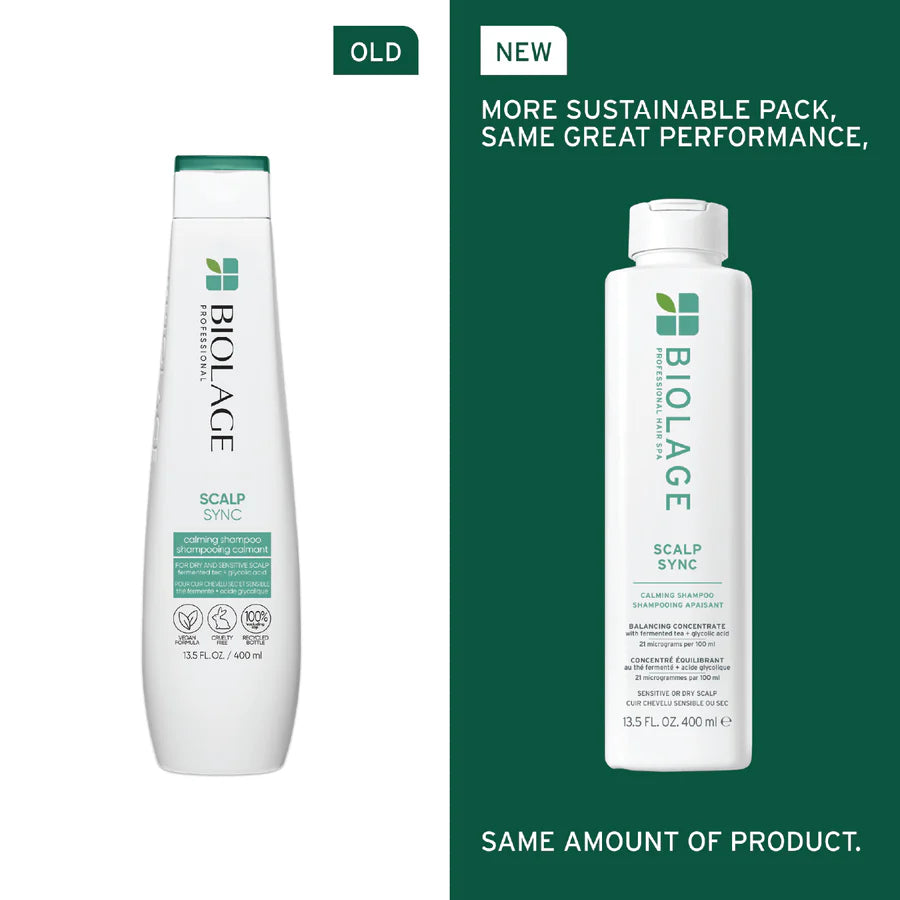 Biolage Scalp Sync Calming Shampoo 400ml for dry itchy or sensitive scalps