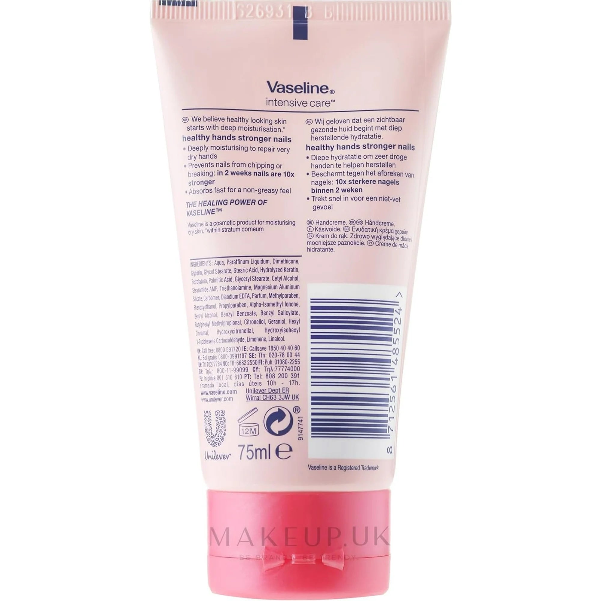 Vaseline Unisex Hand Cream 75ml
