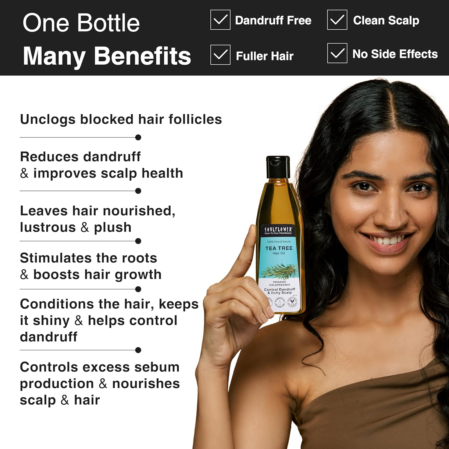 SoulFlower - Tea Tree Anti Dandruff Scalp Oil 225ml