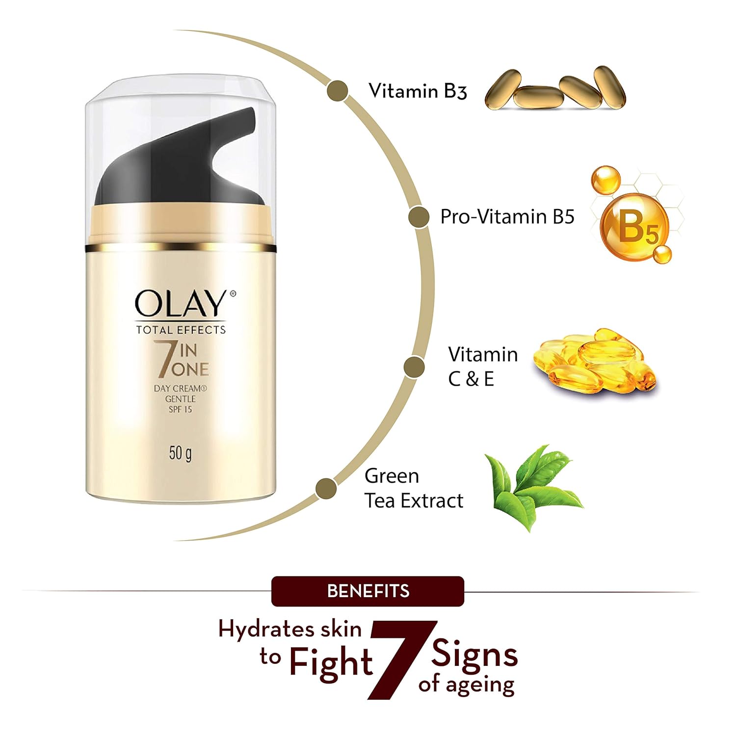Olay Total Effects 7 In 1 Anti Ageing Day Cream Gentle SPF15 50g