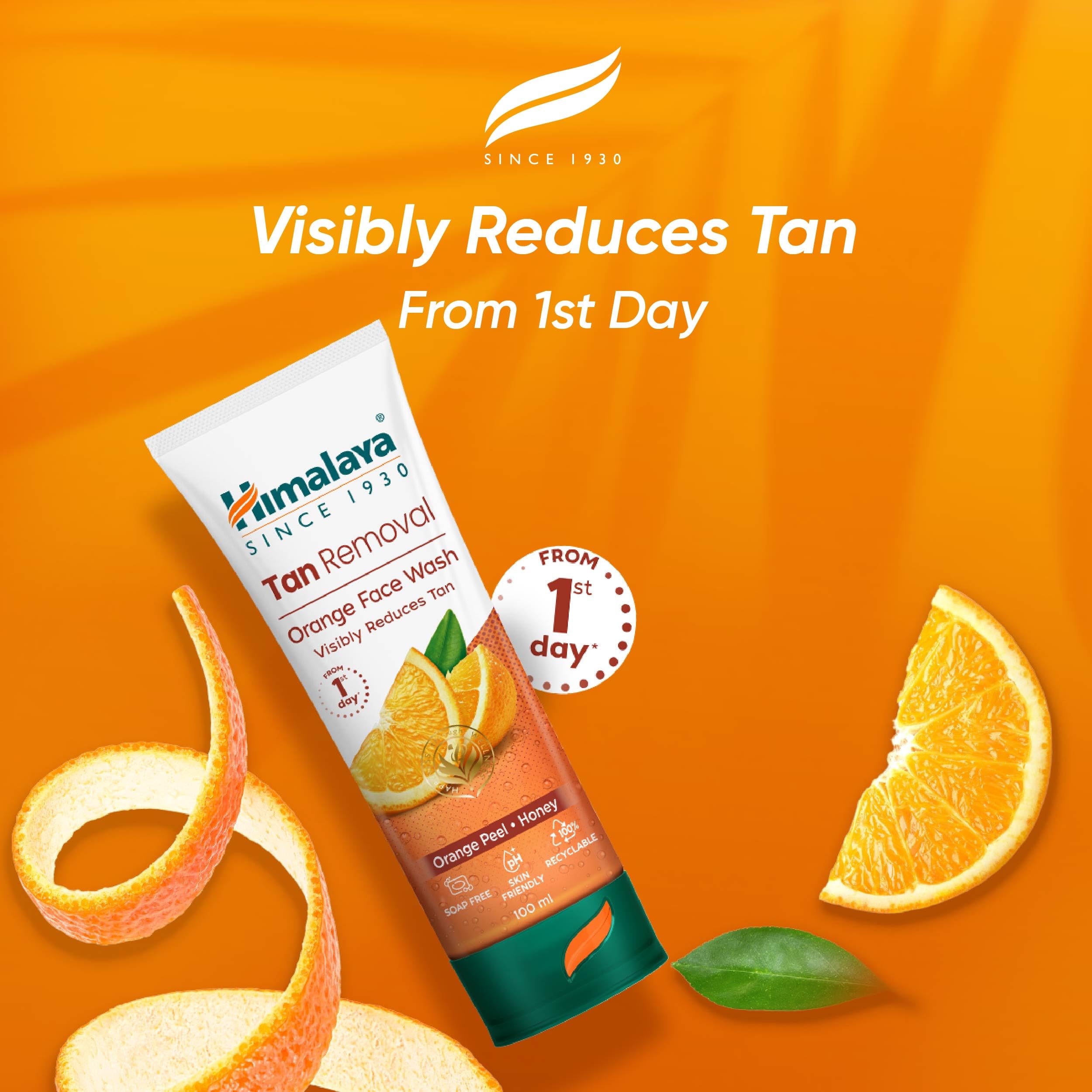 Himalaya Tan Removal Orange Face Wash with Honey & Papaya 100 ml