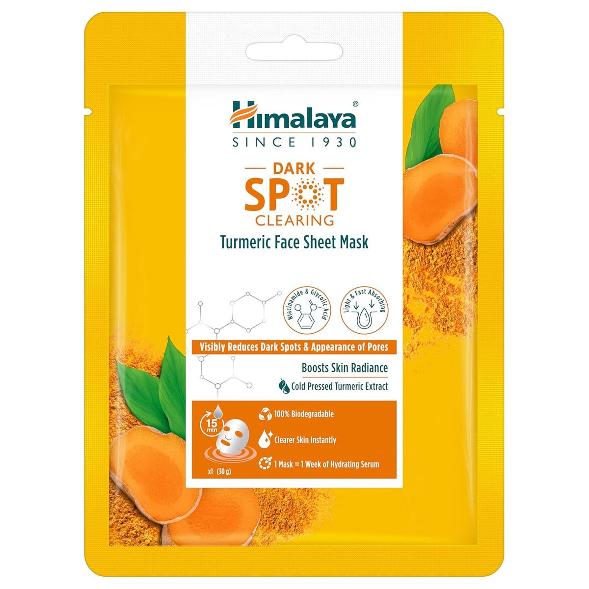 Himalaya - Dark Spot Clearing Turmeric Face Sheet Mask 30g