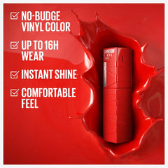 Maybelline Super Stay Vinyl Ink red liquid lipstick bottle