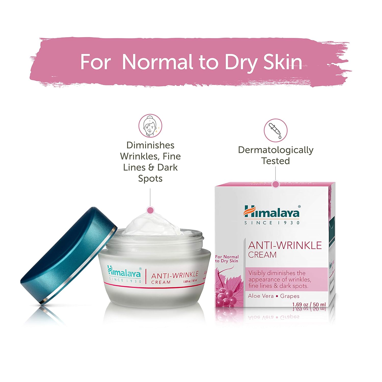 Himalaya - Anti-Wrinkle Cream Aloevera Grapes 50g