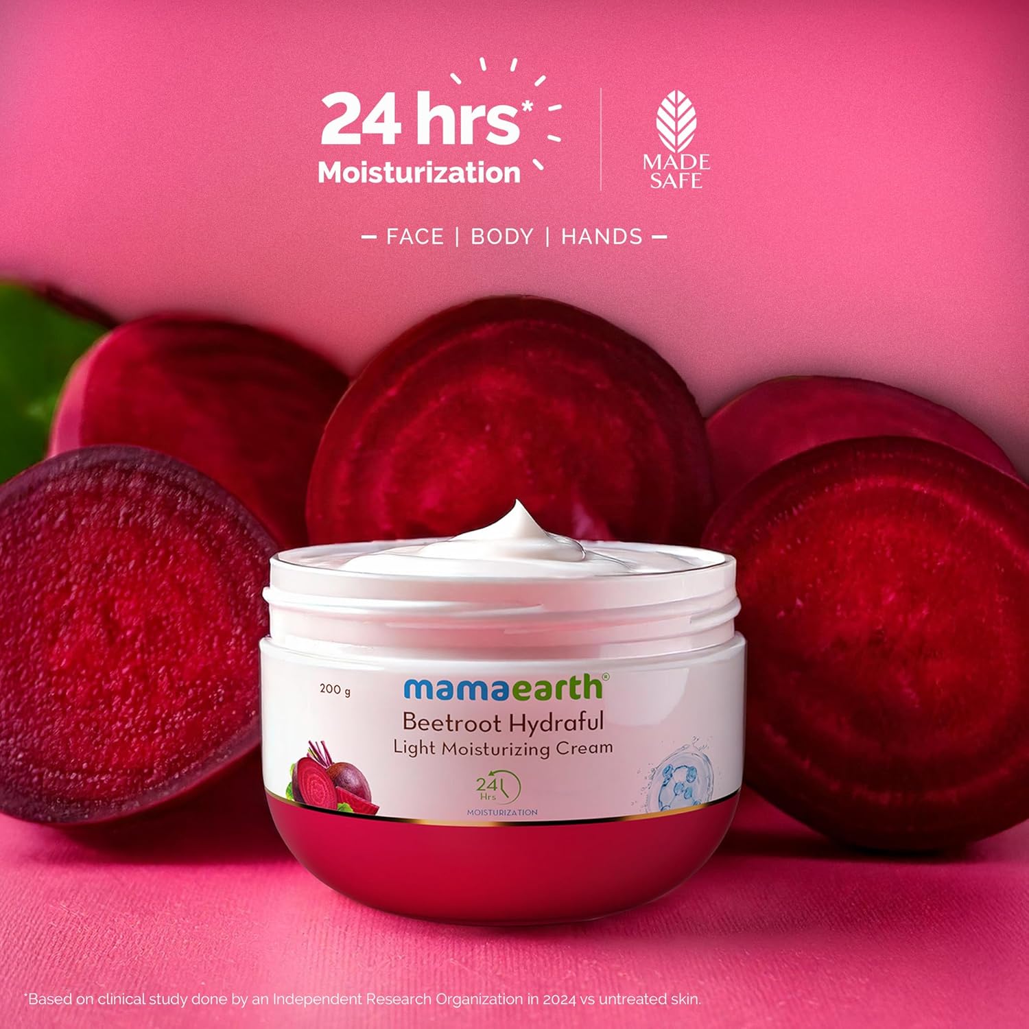 Mamaearth - Beetroot Hydraful Light Moisturizing Cream 200g