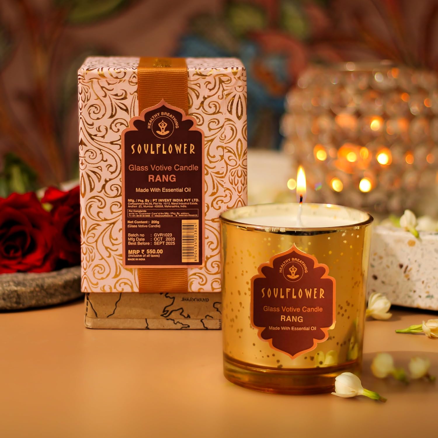 SoulFlower - Soulflower Glass Votive Candle Rang
