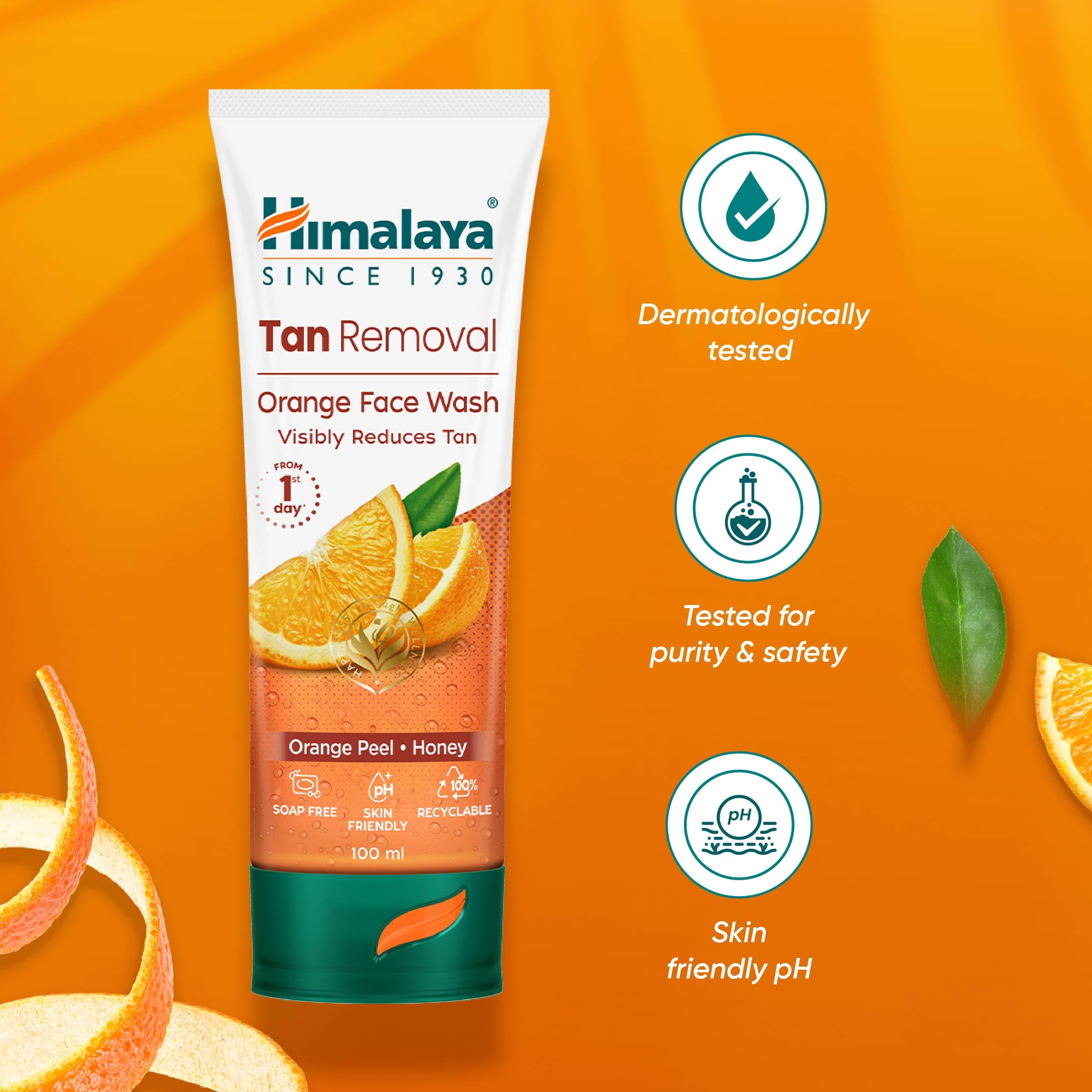 Himalaya Tan Removal Orange Face Wash with Honey & Papaya 100 ml